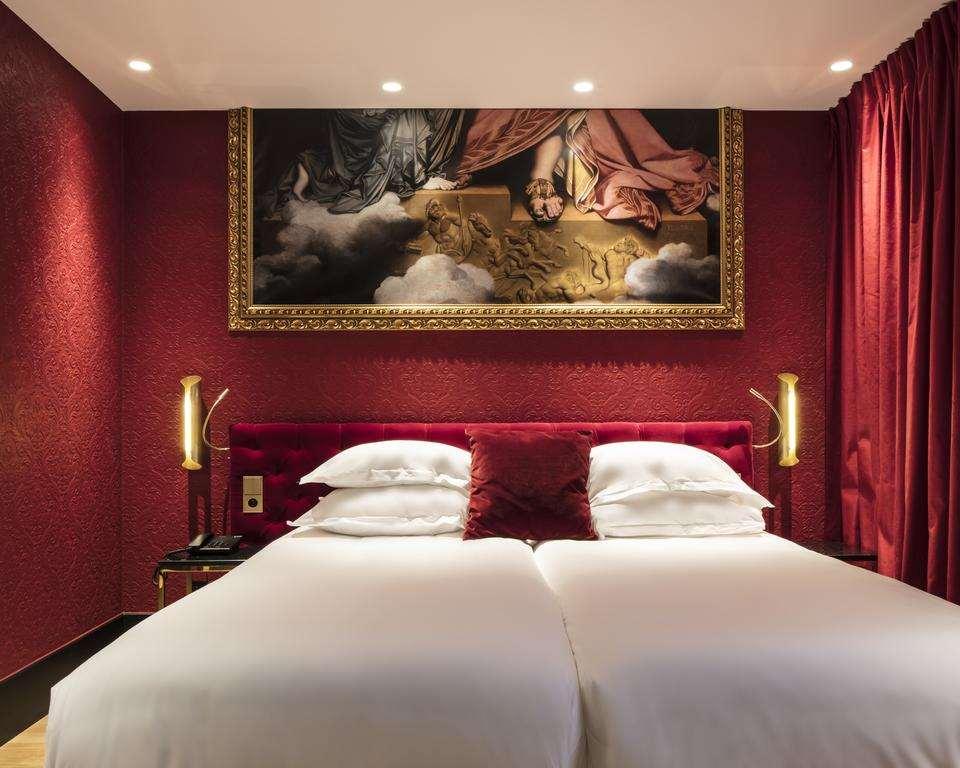 Eiffel Petit Louvre Hotel Parijs Kamer foto